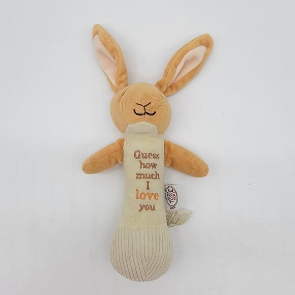 Little Nutbrown Hare Plush Bunny Rabbit Rattle Guess How Much I Love You EUC - Picture 1 of 6